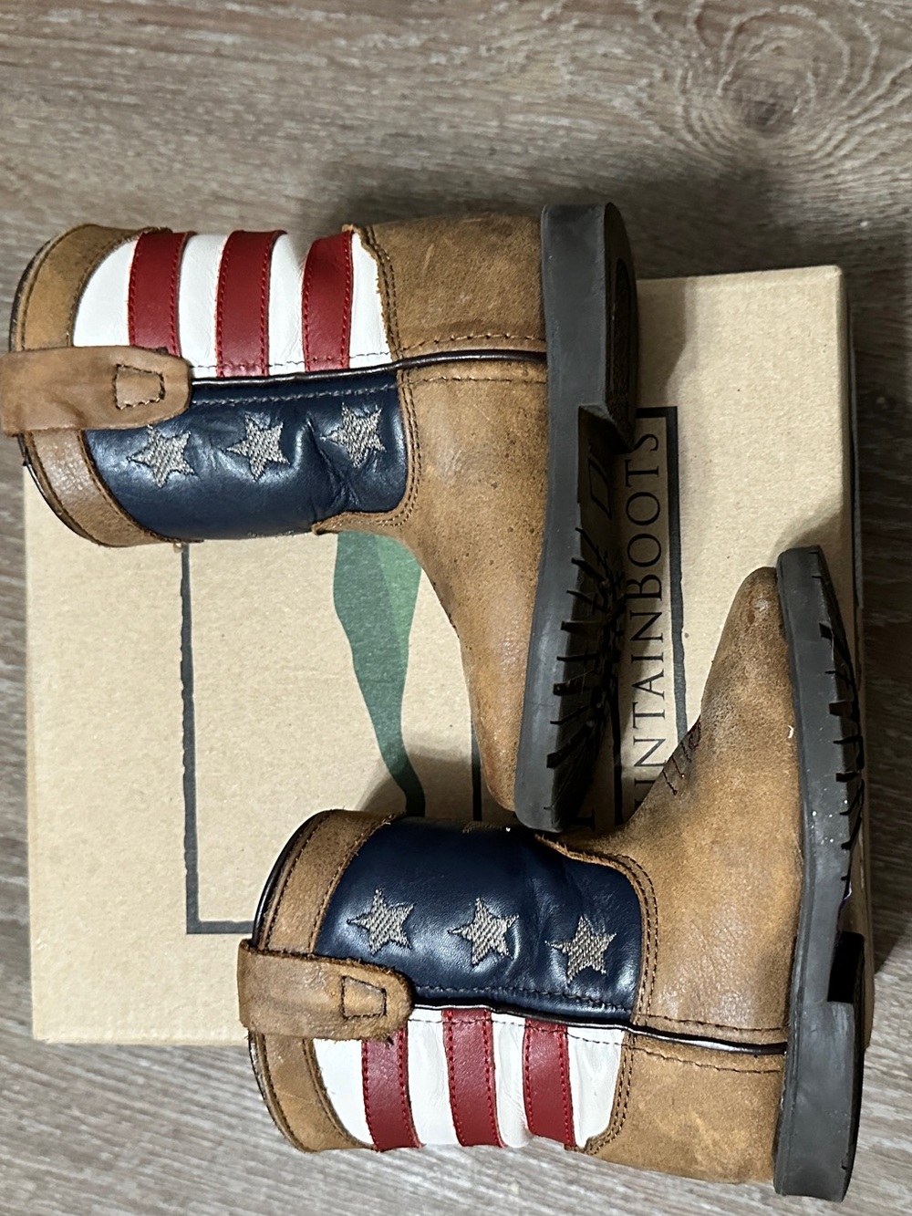 SMOKY MOUNTAIN BOOTS
STYLE 3800 STARS AND STRIPES -VINTAGE BROWN Size 6 Toddler - Picture 4 of 8